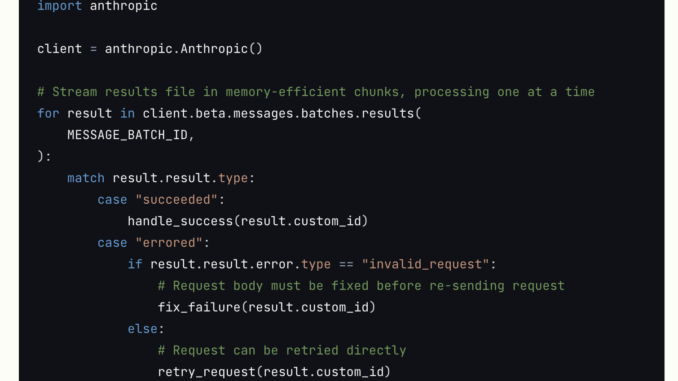 Anthropic AI Introduces the Message Batches API: A Powerful and Anthropic AI Introduces the Message Batches API: A Powerful and Cost-Effective Way to Process Large Volumes of Queries Asynchronously