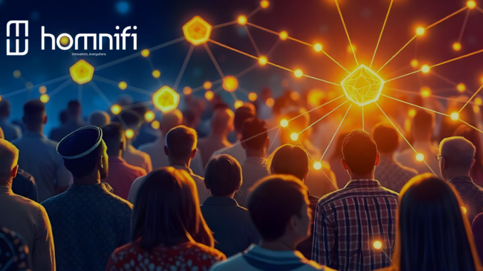 Dominate the World of Web3 with Homnifi - An illustration showcasing the integration of blockchain technology and decentralized applications