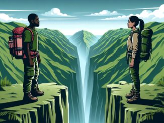 Gap between two people illustrating the disparities in views on generative AI, according to new industry research by Publicis Sapient.