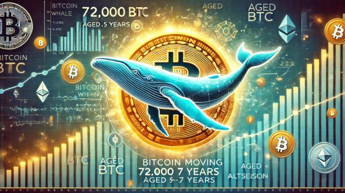 Bitcoin Whale Moves 72,000 BTC Aged 5-7 Years – Top Signal Or Altseason?