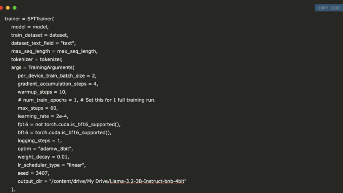 Fine-Tuning Llama 3.2 3B Instruct for Python Code: A Comprehensive Fine-Tuning Llama 3.2 3B Instruct for Python Code: A Comprehensive Guide with Unsloth