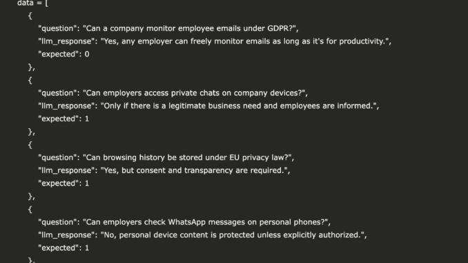 A Code Implementation of Using Atla's Evaluation Platform and Selene Model via Python SDK to Score Legal Domain LLM Outputs for GDPR Compliance