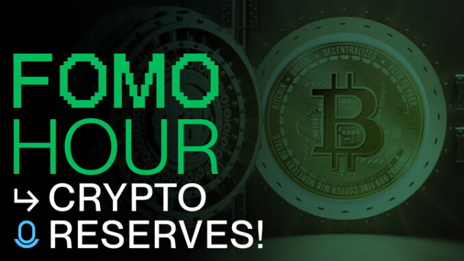 Crypto reserves Coming, ADA soars, XRP briefly flips ETH