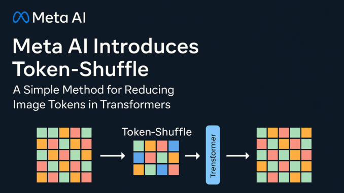 Meta AI Introduces Token-Shuffle: A Simple AI Approach to Reducing Image Tokens in Transformers