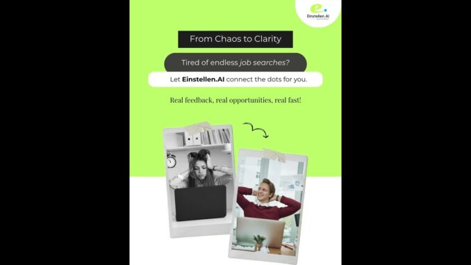 Let Einstellen.AI guide you from chaos to clarity! Real feedback, real opportunities #aiinterview