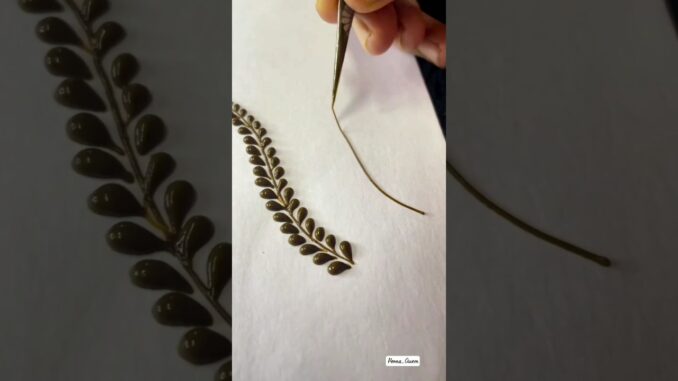 Easy Mehndi Design for Beginners | Step by Step Tutorial |Mehndi Short | AI Abiha