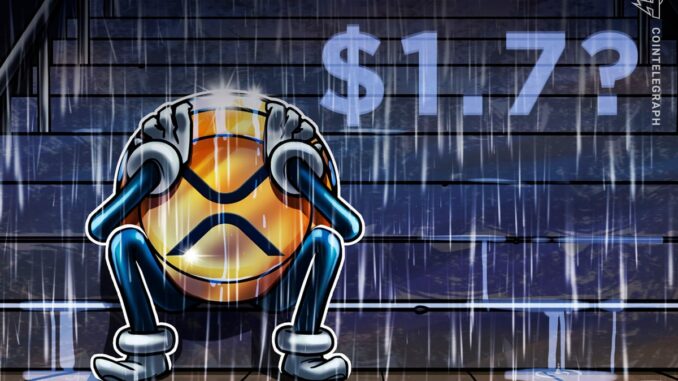 XRP price risks a 20% crash to $1.70 — Here is why