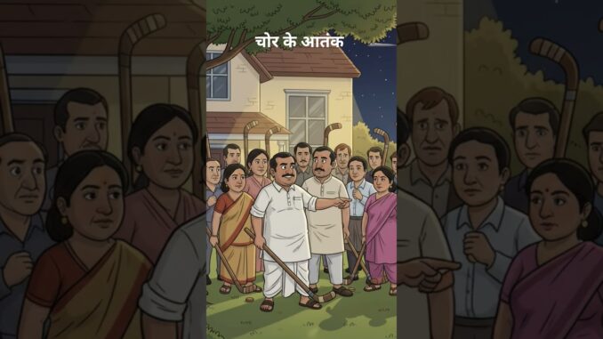 chor ke aatank .. #funny #comdey #chori #ai #news #vlog #viral #shorts #navratri #gaon #night #gundi