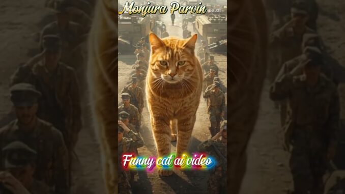 Funny cat ai video #cat #cartoon #ai #news #cute #short #world #motivation