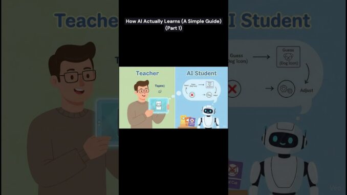 How AI Actually Learns (A Simple Guide) #facts #didyouknow #howaiworks #science