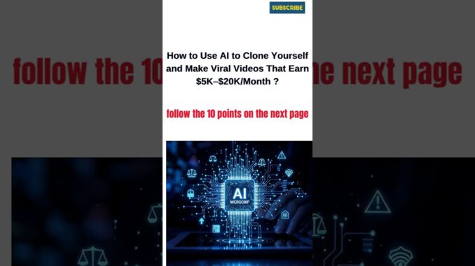 How to Make Money Using AI Clone (Step-by-Step Guide to Go Viral Fast)