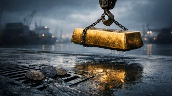 Bitcoin stalls while tokenized gold sees a rise in whale interest