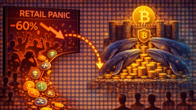 Crypto Whales Build A ‘Fortress Floor’ As Retail Panic Sells The Altcoin Sector