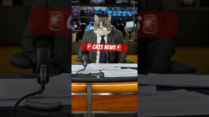 🚨cats news🚨 #cats #funnyvideo #ai #news #reactions