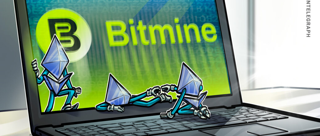 Bitmine’s Ether Holdings Reach 4.6M ETH, About 3.8% of Supply