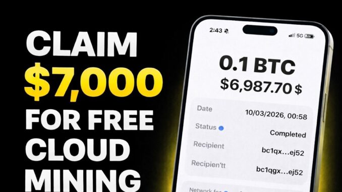CLOUD MINING FREE CRYPTO FREE BITCOIN EARN BTC 2026 REAL GUIDE