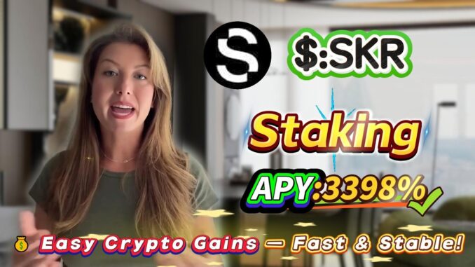 🚀 Solana zero-risk mining tutorial — real SKR staking with 3398% APY rewards delivered!