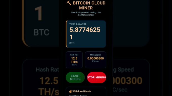 cloud mining bitcoin #bitcoinmining #crypto #bitcoin