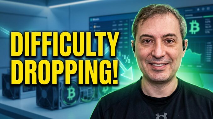 Bitcoin Difficulty Is About to DROP — Good News for Home Miners