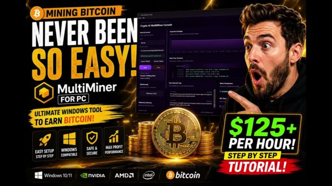 🔥 Bitcoin Mining Made Easy on Windows PC | MultiMiner Setup Tutorial for Beginners (2026)