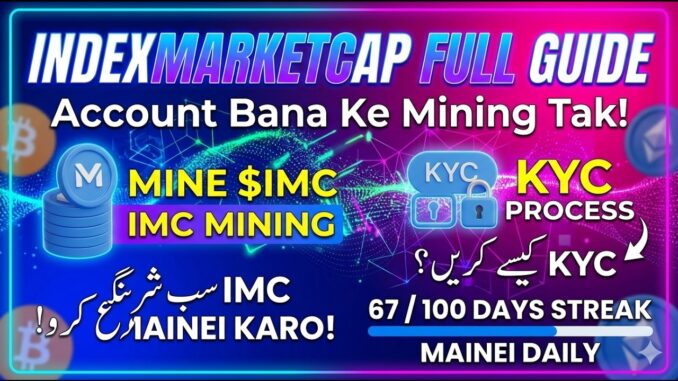 IndexMarketCap Tutorial: Account Se Lekar IMC Mining Aur KYC Tak Mukammal Guide