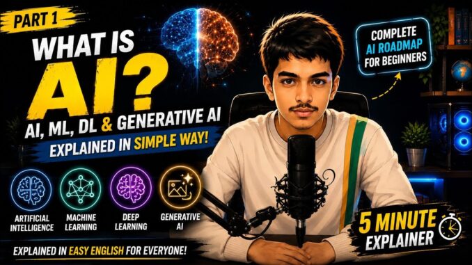 Learn AI from Scratch in 5 Minutes | AI Roadmap for Beginners "SHIVRAJ RAJPUT" @Miind-Sparkz