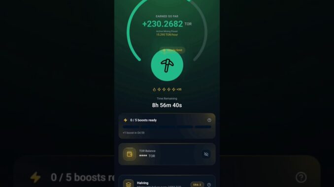Torium network new mining project on mobile #mining #toriumnetwork #crypto