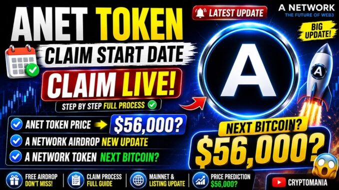 ANET Token Claim Start Date 🚨 | ANET Token Price Prediction | A Network Airdrop New Update 🔥