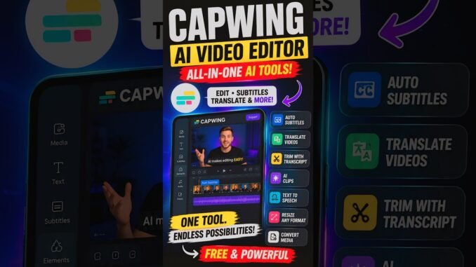 Capwing AI Tutorial 2026 | Complete Beginner Guide 🤯| Set Mind AI