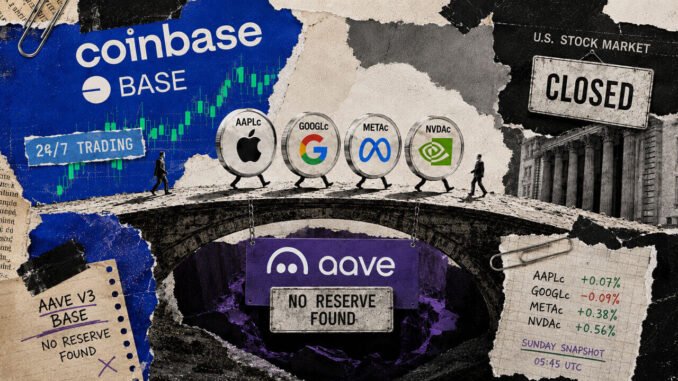 Coinbase stock tokens hold near Friday prices