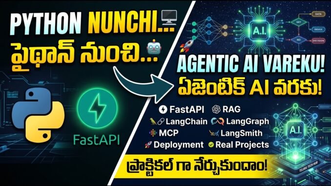 Python to Agentic AI 🚀 | Complete Roadmap for Beginners | Telugu