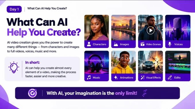 AI Video Creation for Beginners: What It Is & How to Create Videos with AI | Day 1