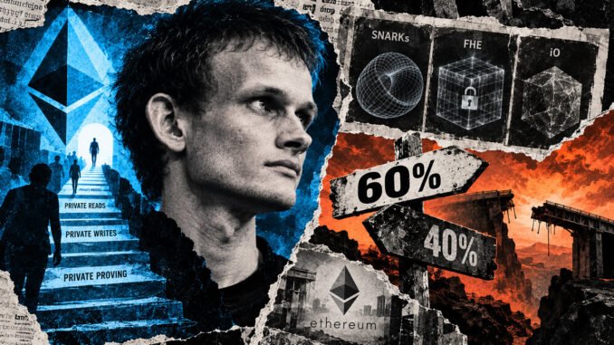 Ethereum's Vitalik Buterin puts 60% odds on a cryptography breakthrough