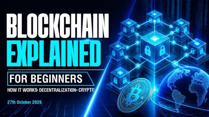 Blockchain Technology Explained for Beginners 🌐 | How Blockchain Works, Decentralization & Crypto