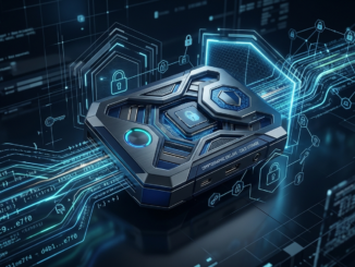 Hardware wallet cryptographic security and cold storage architecture illustration