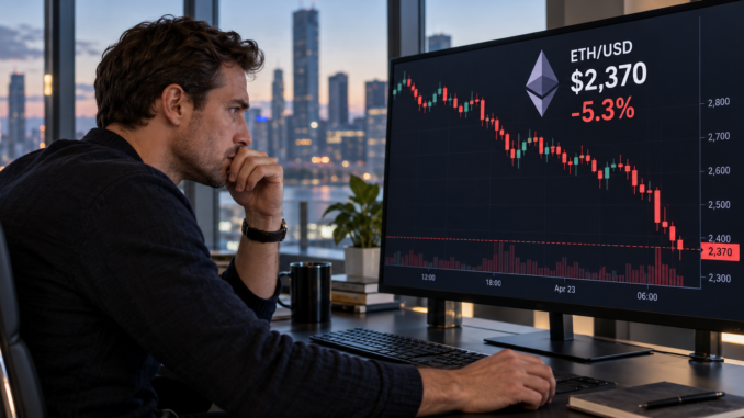 Ethereum dips below $2,400 as hot inflation fuels selling and long liquidations