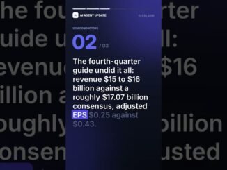 Intel beats the quarter, then guides the fourth quarter far below the Street — shares… #Shorts