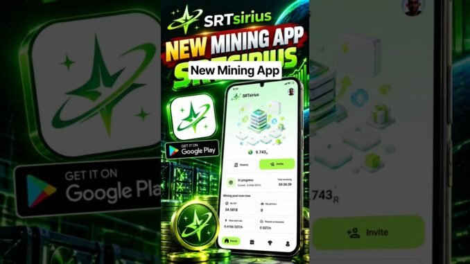 SRTsirius Mining App | New Crypto Mining App Full Details & Review #crypto #mining #srtsirius